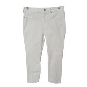 Sound/Style Jessie Best Jegging Crop Pants Womens Size 8 White Platinum Stretch